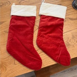 Pottery Barn classic stockings (two)
